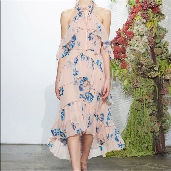 ULLA JOHNSON Valentine Dress Size 2 Floral Silk - Picture 1 of 10